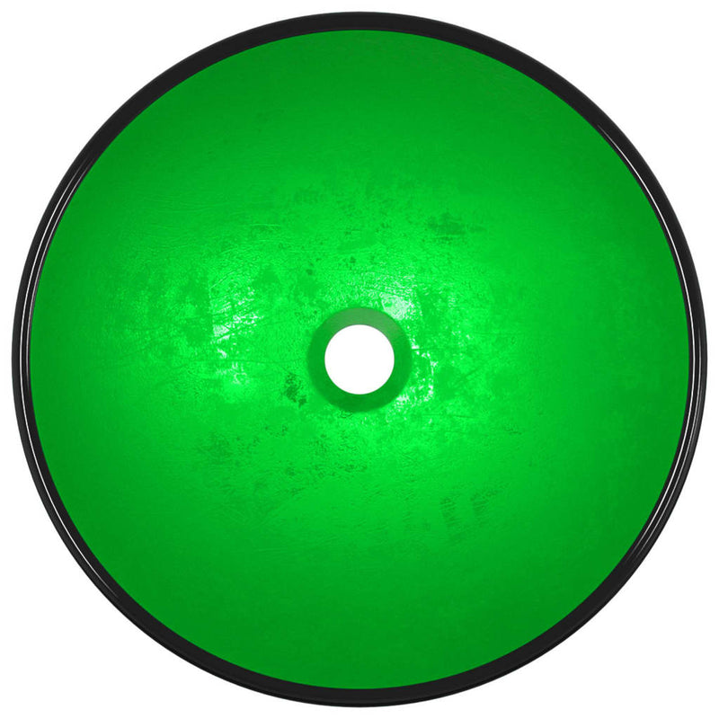 Load image into Gallery viewer, Vidaxl wasbak 42x14 cm gehard glas groen

