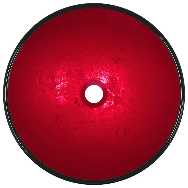Load image into Gallery viewer, Vidaxl wasbak 42x14 cm gehard glas rood
