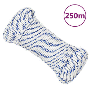 Vidaxl boot touw 4 mm 250 m polypropyleen wit