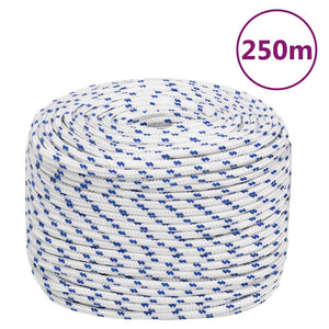 Vidaxl boot touw 8 mm 250 m polypropyleen wit