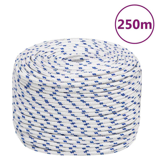 Vidaxl boot touw 8 mm 250 m polypropyleen wit