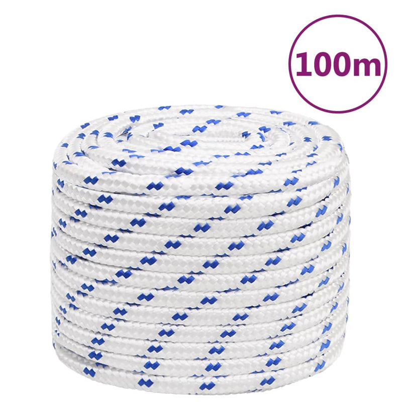 Load image into Gallery viewer, Vidaxl boot touw 16 mm 100 m polypropyleen wit
