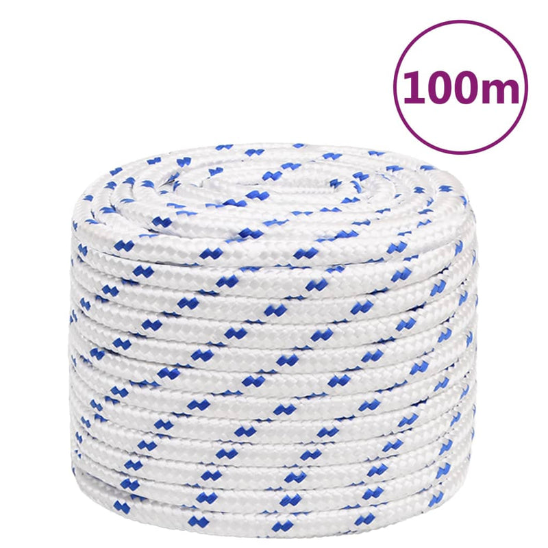 Load image into Gallery viewer, Vidaxl boot touw 18 mm 100 m polypropyleen wit
