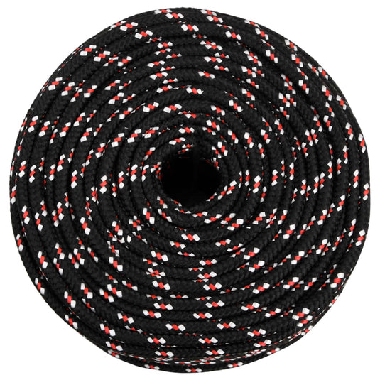 Vidaxl boot touw 6 mm 50 m polypropyleen zwart