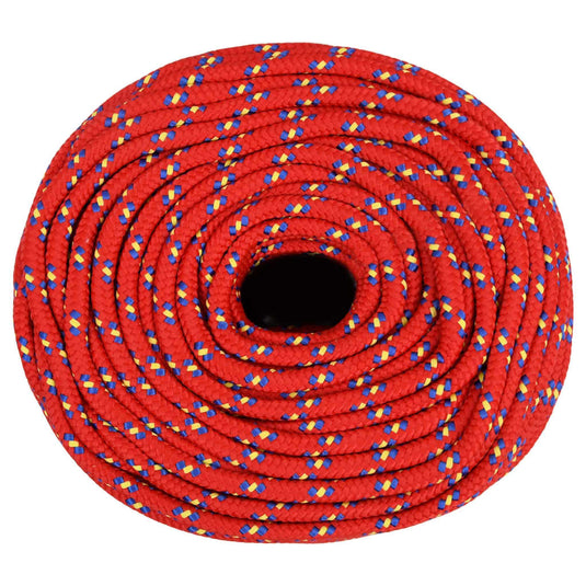 Vidaxl boottouw 8 mm 50 m polypropyleen rood