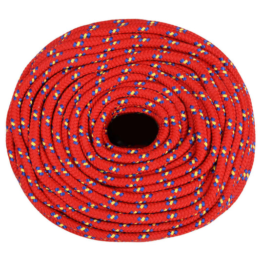 Vidaxl boottouw 10 mm 25 m polypropyleen rood