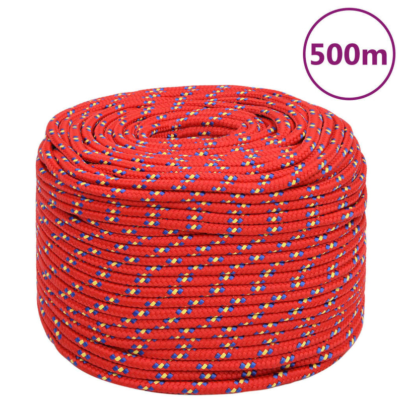 Load image into Gallery viewer, Vidaxl boottouw 10 mm 500 m polypropyleen rood
