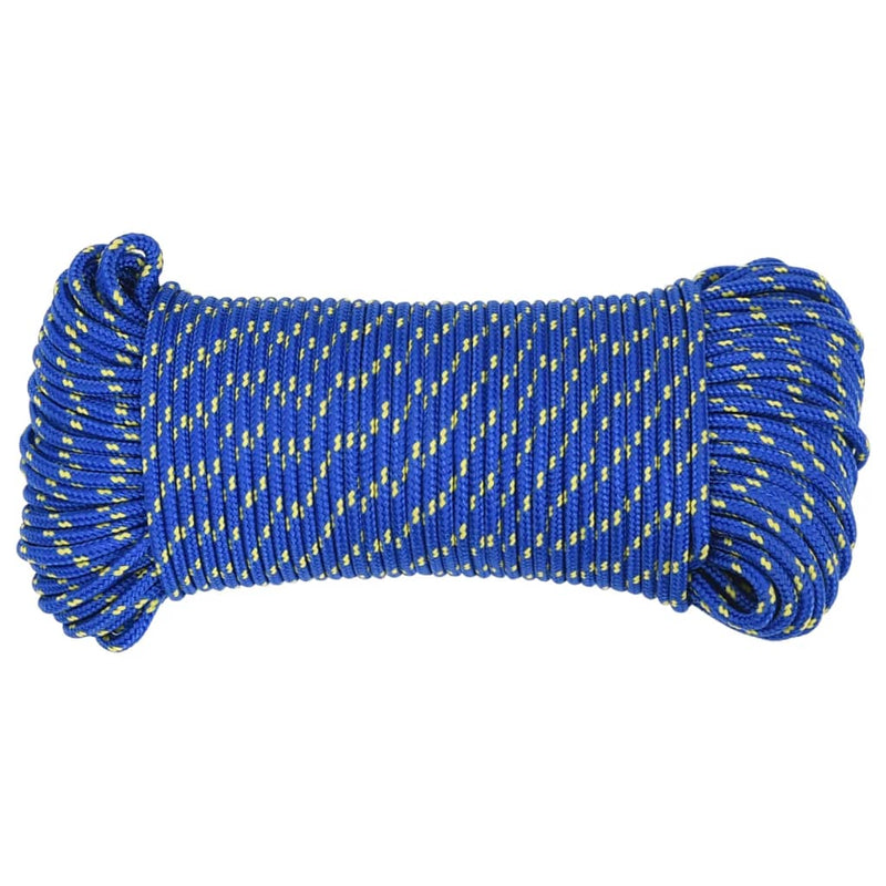 Load image into Gallery viewer, Vidaxl boottouw 3 mm 50 m polypropyleen blauw
