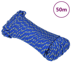 Vidaxl boottouw 5 mm 50 m polypropyleen blauw