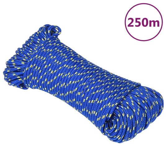 Vidaxl boottouw 5 mm 250 m polypropyleen blauw