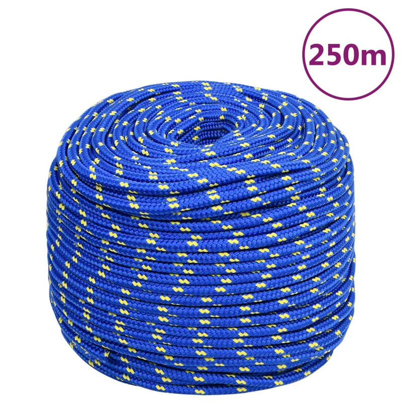 Load image into Gallery viewer, Vidaxl boottouw 6 mm 250 m polypropyleen blauw
