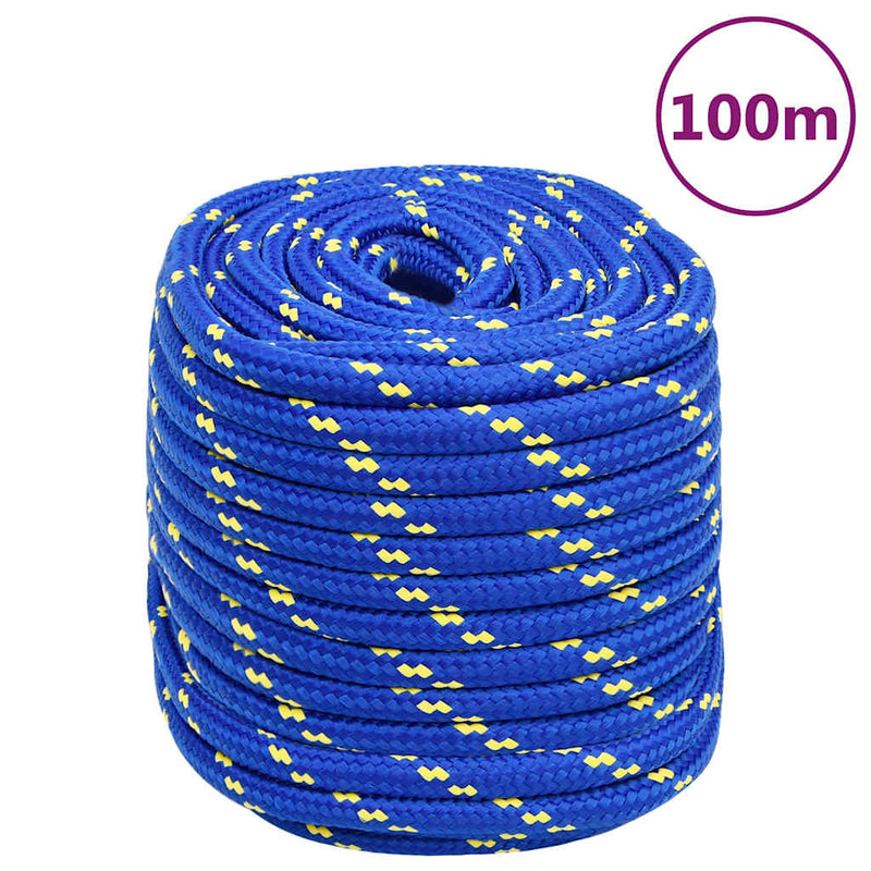 Load image into Gallery viewer, Vidaxl boottouw 16 mm 100 m polypropeen blauw
