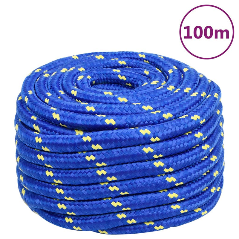 Load image into Gallery viewer, Vidaxl boottouw 20 mm 100 m polypropeen blauw
