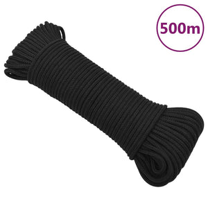 Vidaxl boottouw 4 mm 500 m polypropeen zwart
