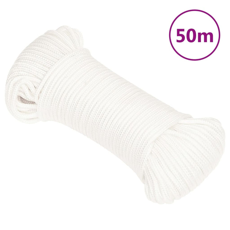 Load image into Gallery viewer, Vidaxl boottouw 3 mm 50 m polypropyleen volwit

