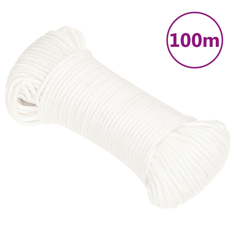 ギャラリービューアに画像をロードする, Vidaxl boottouw 5 mm 100 m polypropyleen volwit
