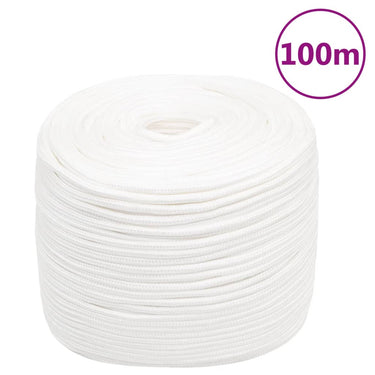 Vidaxl boottouw 6 mm 100 m polypropyleen volwit