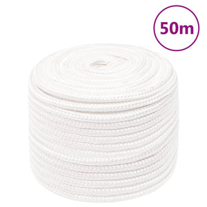 Vidaxl boottouw 12 mm 50 m polypropyleen volwit