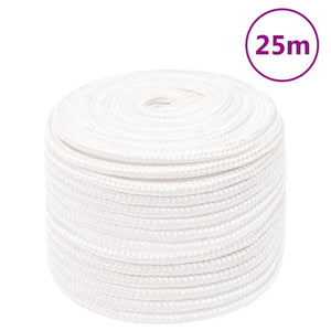 Vidaxl boottouw 14 mm 25 m polypropyleen volwit