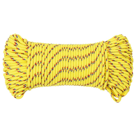 Vidaxl boottouw 4 mm 100 m polypropyleen geel