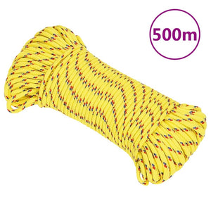 Vidaxl boottouw 5 mm 500 m polypropyleen geel