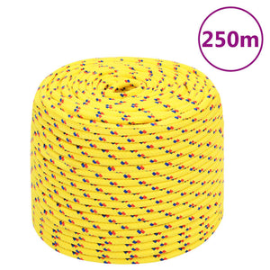 Vidaxl boottouw 6 mm 250 m polypropyleen geel