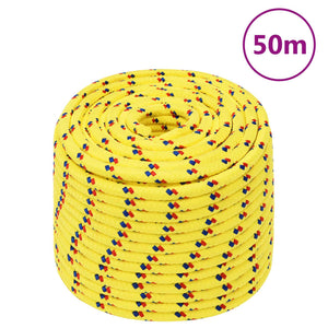 Vidaxl boottouw 12 mm 50 m polypropyleen geel