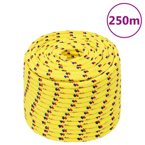 Vidaxl boottouw 12 mm 250 m polypropyleen geel