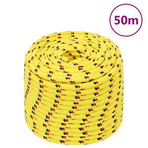 Vidaxl boottouw 14 mm 50 m polypropyleen geel