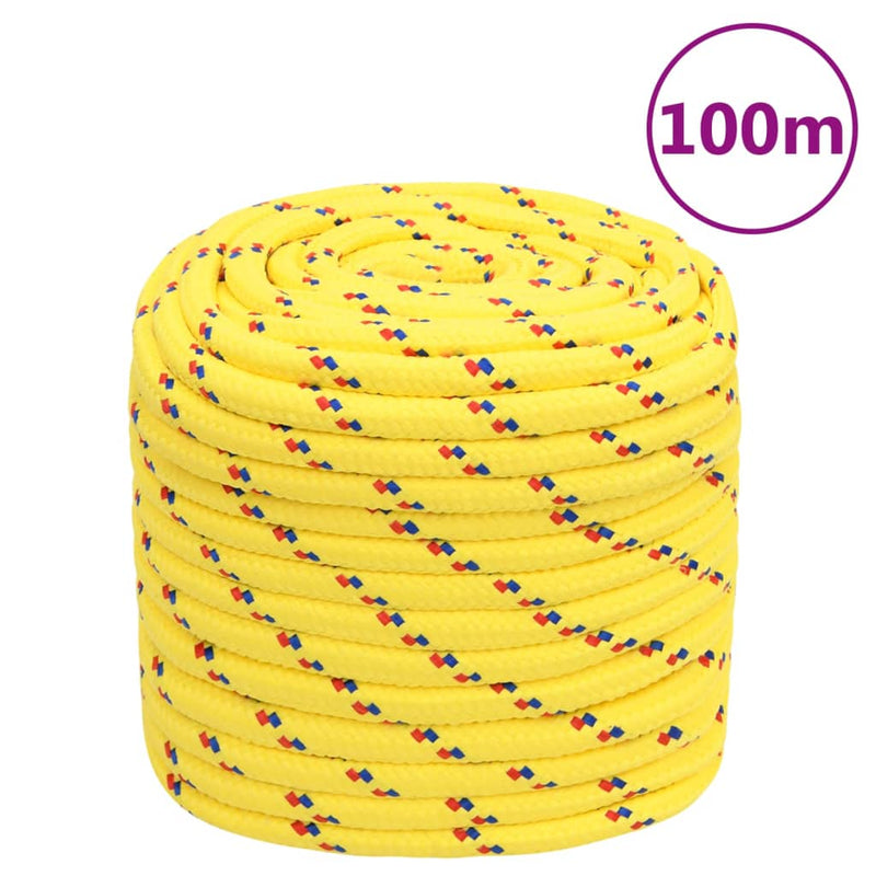 Load image into Gallery viewer, Vidaxl boottouw 16 mm 100 m polypropyleen geel
