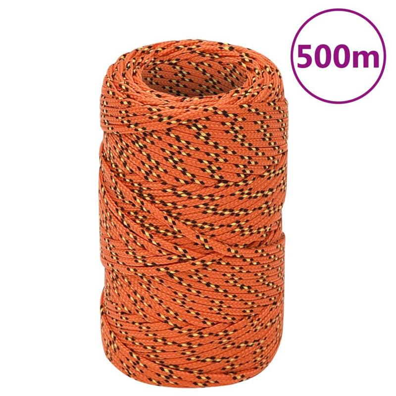Load image into Gallery viewer, Vidaxl boottouw 2 mm 500 m polypropyleen oranje
