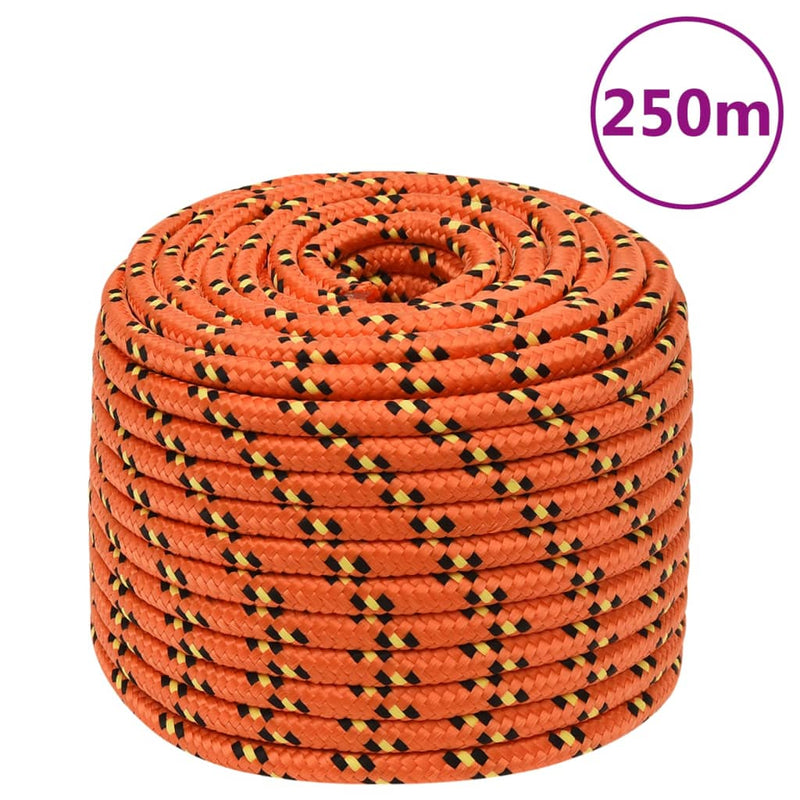 Load image into Gallery viewer, Vidaxl boottouw 12 mm 250 m polypropyleen oranje
