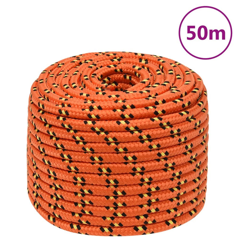 Load image into Gallery viewer, Vidaxl boottouw 14 mm 50 m polypropyleen oranje
