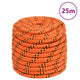 Vidaxl boottouw 16 mm 25 m polypropyleen oranje