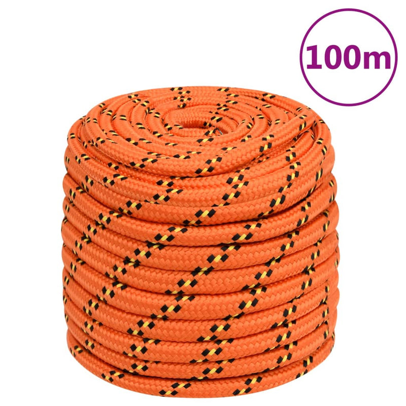 Load image into Gallery viewer, Vidaxl boottouw 16 mm 100 m polypropyleen oranje
