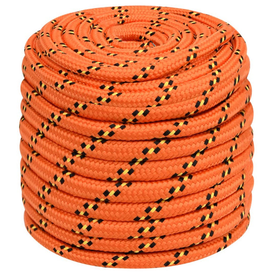 Vidaxl boottouw 16 mm 100 m polypropyleen oranje