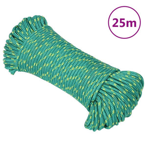 Vidaxl boottouw 3 mm 25 m polypropyleen groen