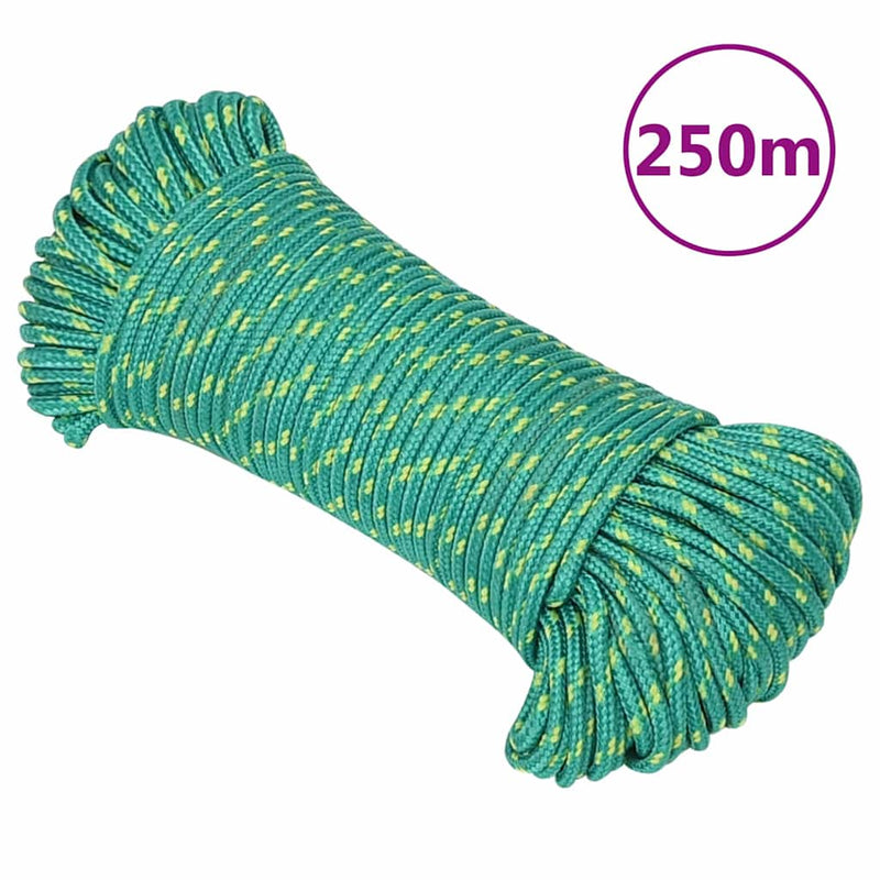 ギャラリービューアに画像をロードする, Vidaxl boottouw 4 mm 250 m polypropyleen groen

