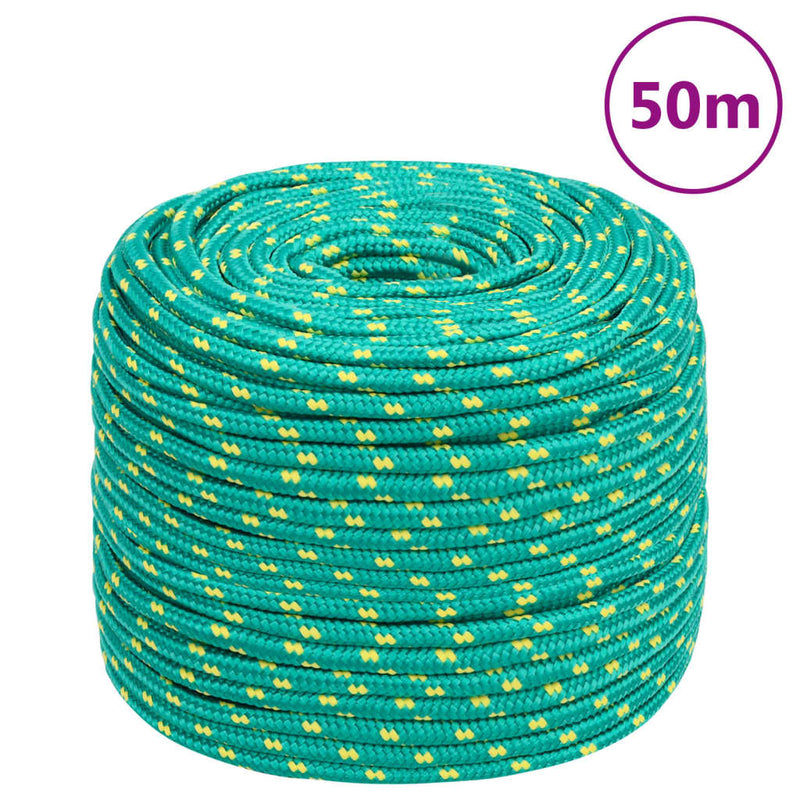 Load image into Gallery viewer, Vidaxl boottouw 8 mm 50 m polypropyleen groen
