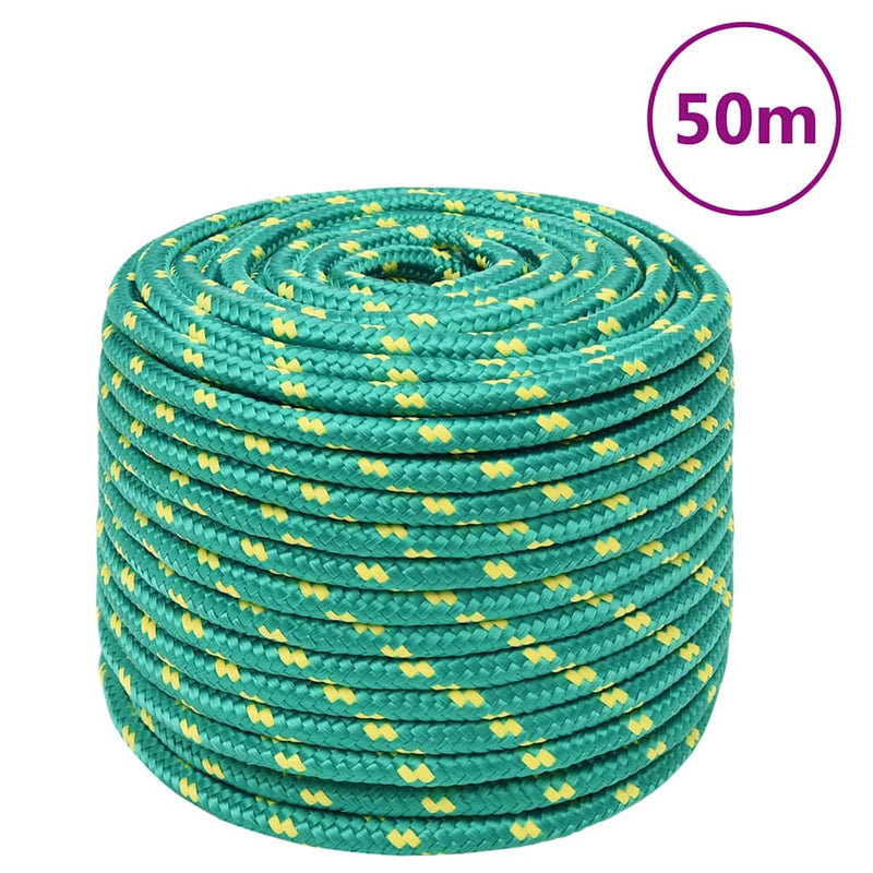 Afbeelding laden in galerijviewer, Vidaxl boottouw 12 mm 50 m polypropyleen groen
