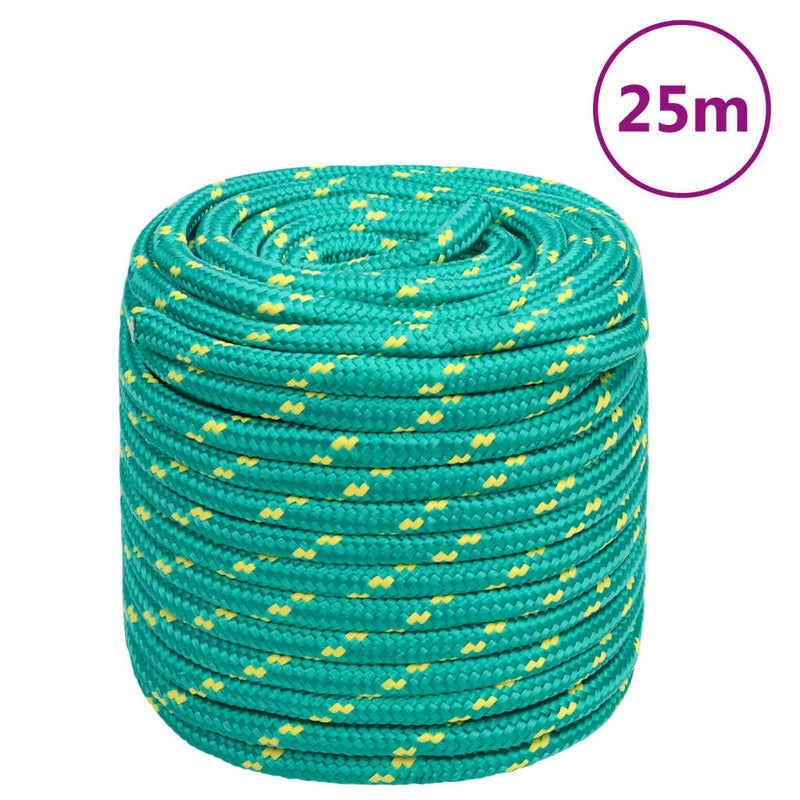 Load image into Gallery viewer, Vidaxl boottouw 16 mm 25 m polypropyleen groen
