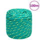 Vidaxl boottouw 16 mm 100 m polypropyleen groen