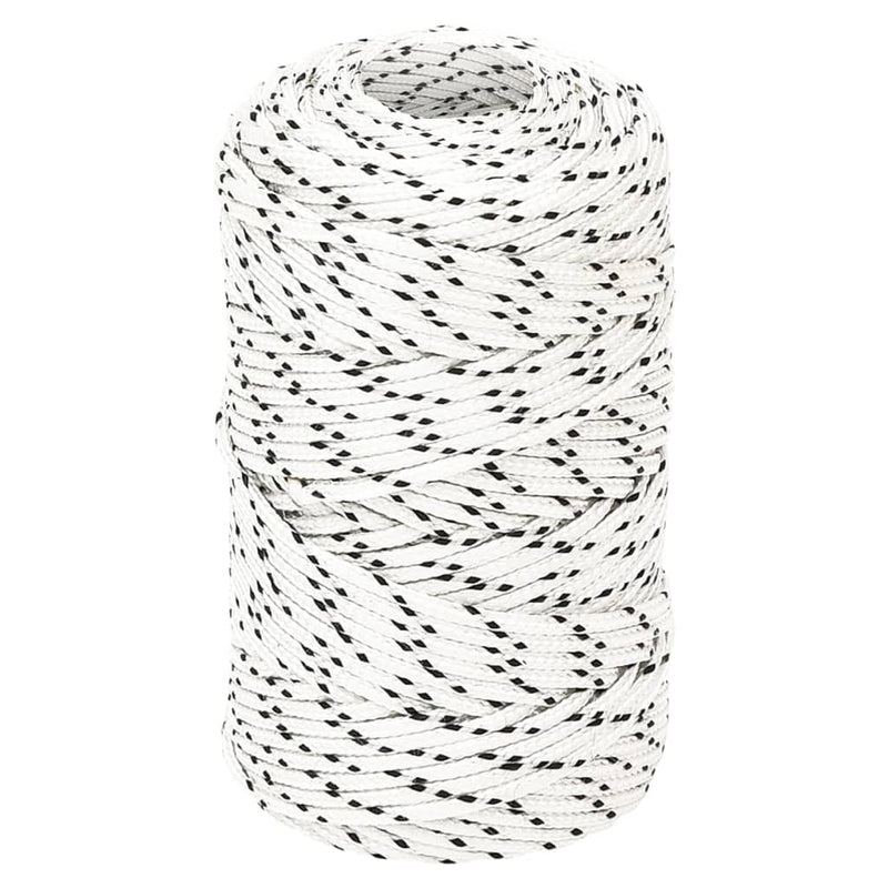 Load image into Gallery viewer, Vidaxl boottouw gevlochten 2 mmx100 m polyester wit
