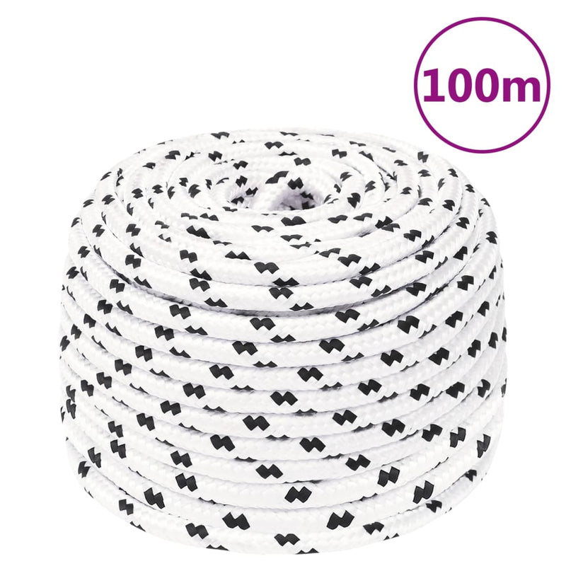 Load image into Gallery viewer, Vidaxl werktouw 10 mm 100 m polyester wit
