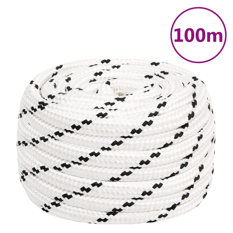 Load image into Gallery viewer, Vidaxl werktouw 16 mm 100 m polyester wit
