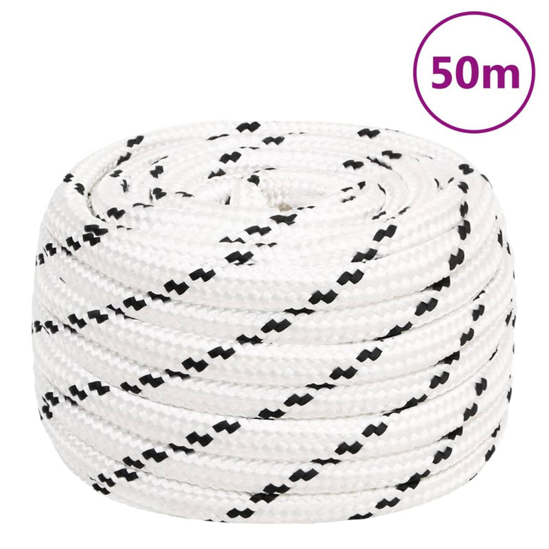 Load image into Gallery viewer, Vidaxl werktouw 18 mm 50 m polyester wit
