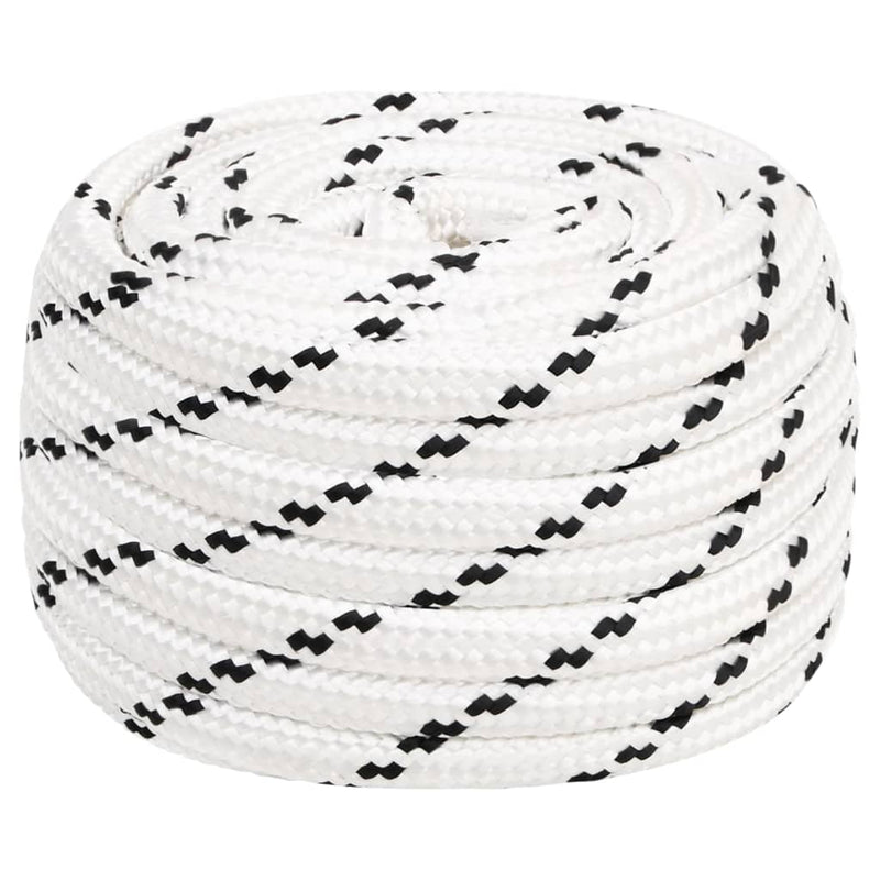 Load image into Gallery viewer, Vidaxl boottouw gevlochten 20 mmx50 m polyester wit
