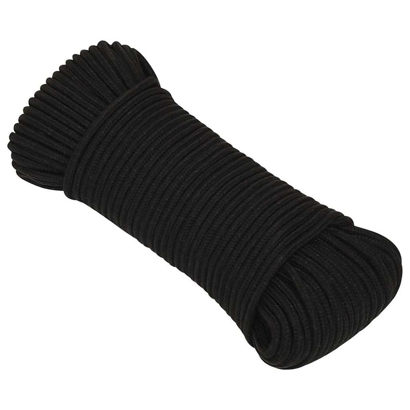Chargez l'image dans la visionneuse de la galerie, Vidaxl werktouw 5 mm 250 m polyester zwart

