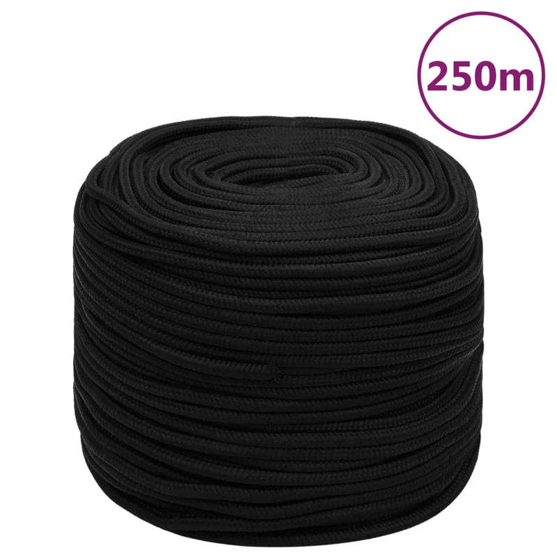 Load image into Gallery viewer, Vidaxl werktouw 8 mm 250 m polyester zwart
