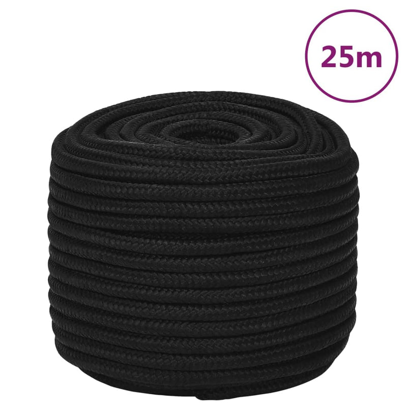Load image into Gallery viewer, Vidaxl werktouw 12 mm 25 m polyester zwart
